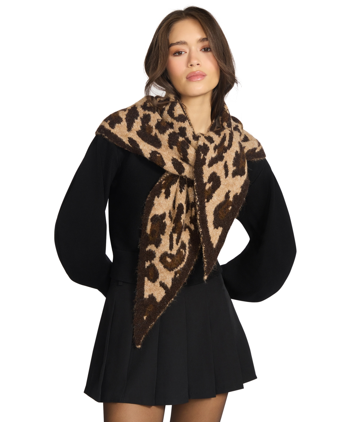Steve Madden Women's Leopard Triangle Scarf