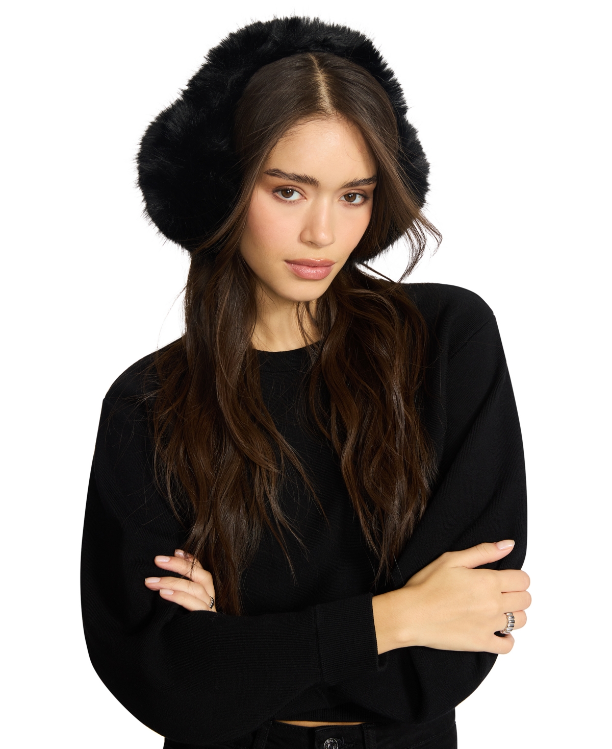 Steve Madden Women's All-over Earmuffs In Black