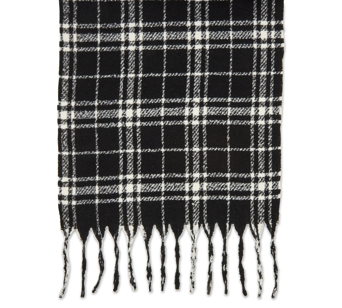 Steve Madden Women's Soft Midweight Plaid Scarf In Black