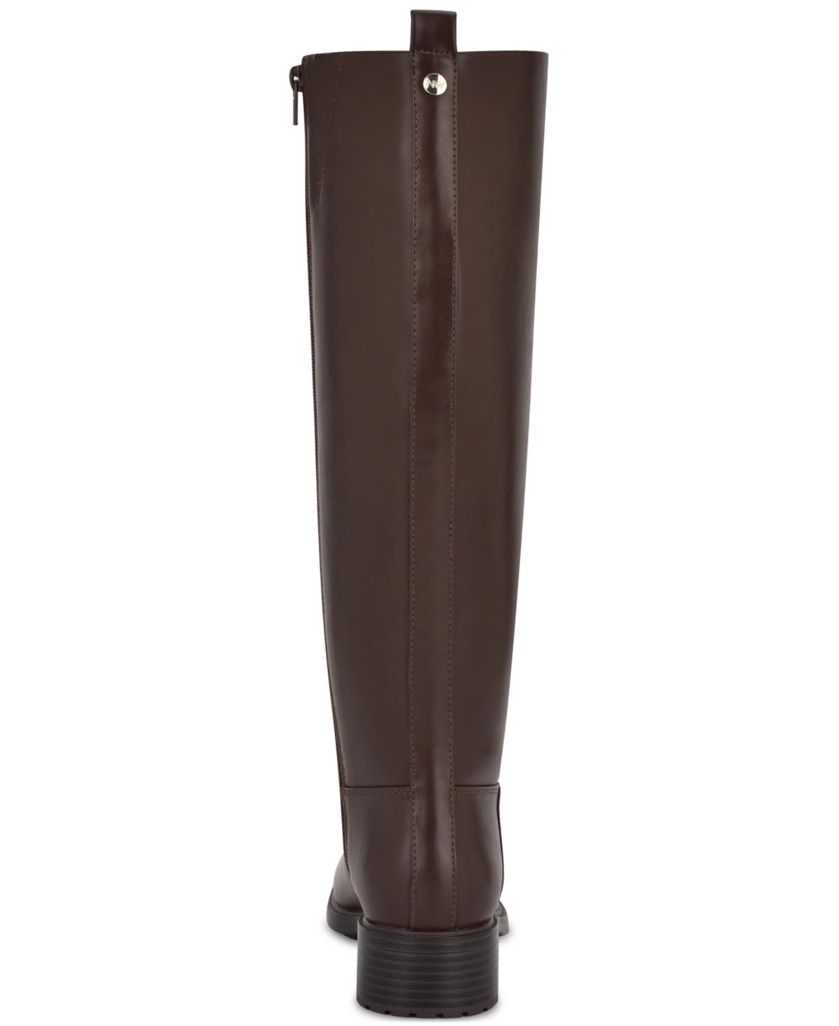 Nine West Women's Barile Wide Calf Tall Block Heel Boots In Brown
