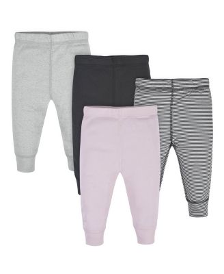 Baby Girls Active Pants, 4 Pack