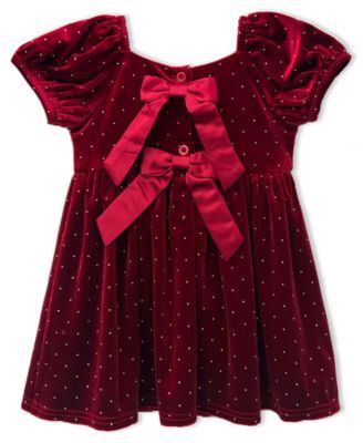 Baby Girls' Stretch Velvet Dress