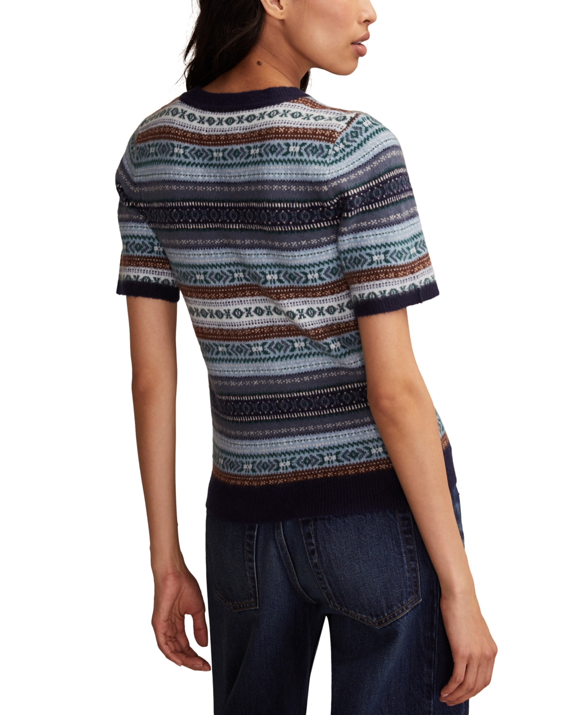 Lucky Brand Women's Fair Isle Crewneck Sweater