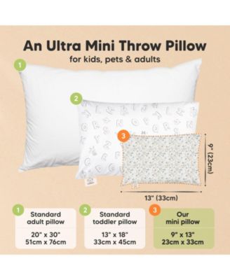 Mini Toddler Pillow and Pillowcase for Crib, 9x13 Small Pillow for Toddler, Kids Travel Pillow