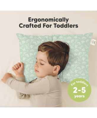 2pk Toddler Pillow, Soft Organic Cotton Toddler Pillows for Sleeping, 13X18 Kids Pillow