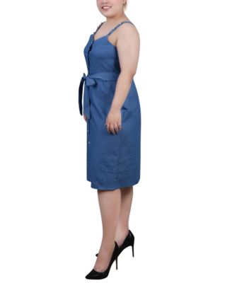 Plus Size Sweetheart Chambray Sun Dress