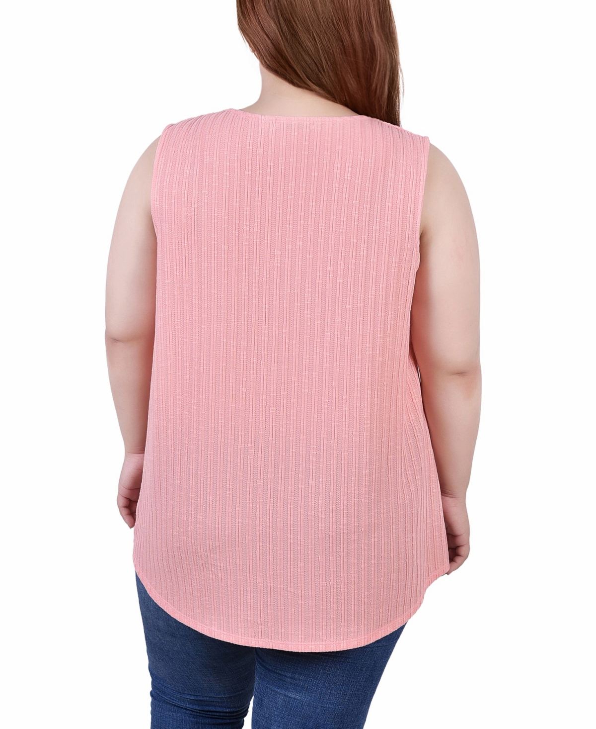 Ny Collection Plus Sleeveless Rib Top