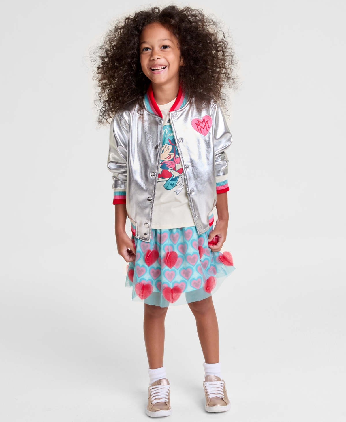 Disney | Macy's Girls 2T-6X Minnie Mouse & Daisy Duck Faux Leather Jacket, Exclusive