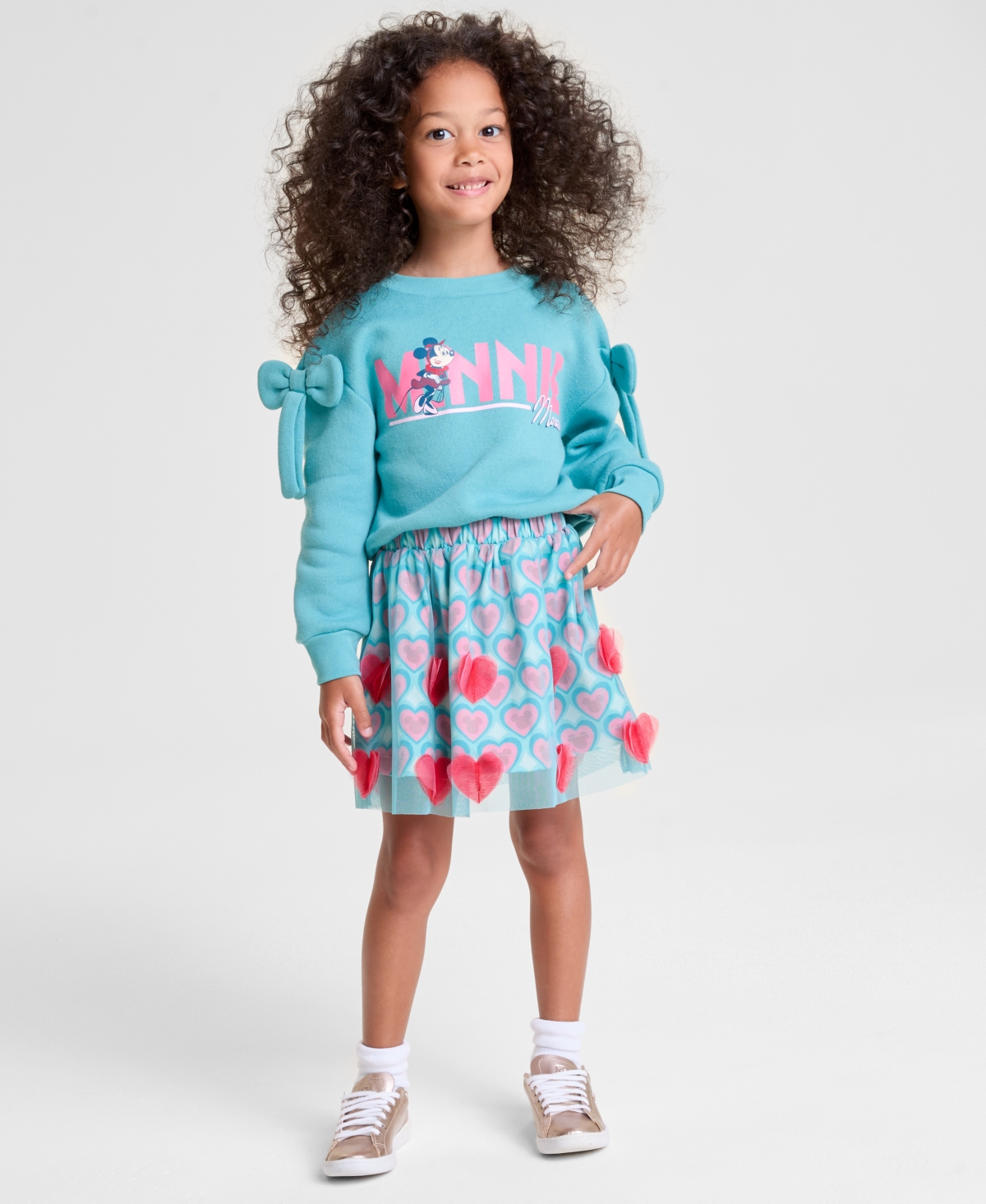 Disney | Macy's Girls 2T-6X Heart Printed Tulle Skirt, Exclusive