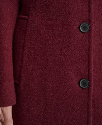 Women's Maxi Boucle Notch Collar Coat