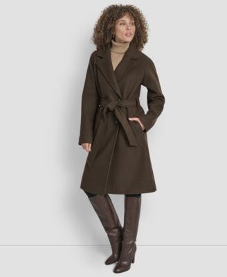 Women's Belted Notch Collar Coat