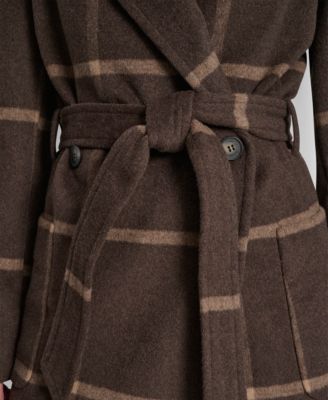 Women's Notch Collar Belted Wrap Coat