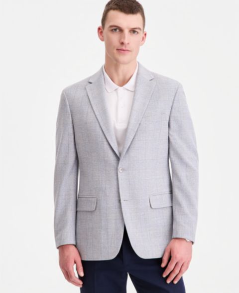 Мужской пиджак Tommy Hilfiger Modern-Fit Patterned Blazer, цвет: Синий серый