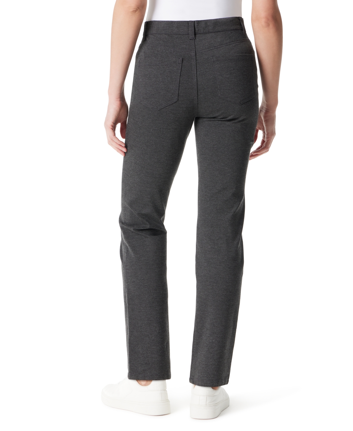 Gloria Vanderbilt Women's Ponte Straight Pants In Gray
