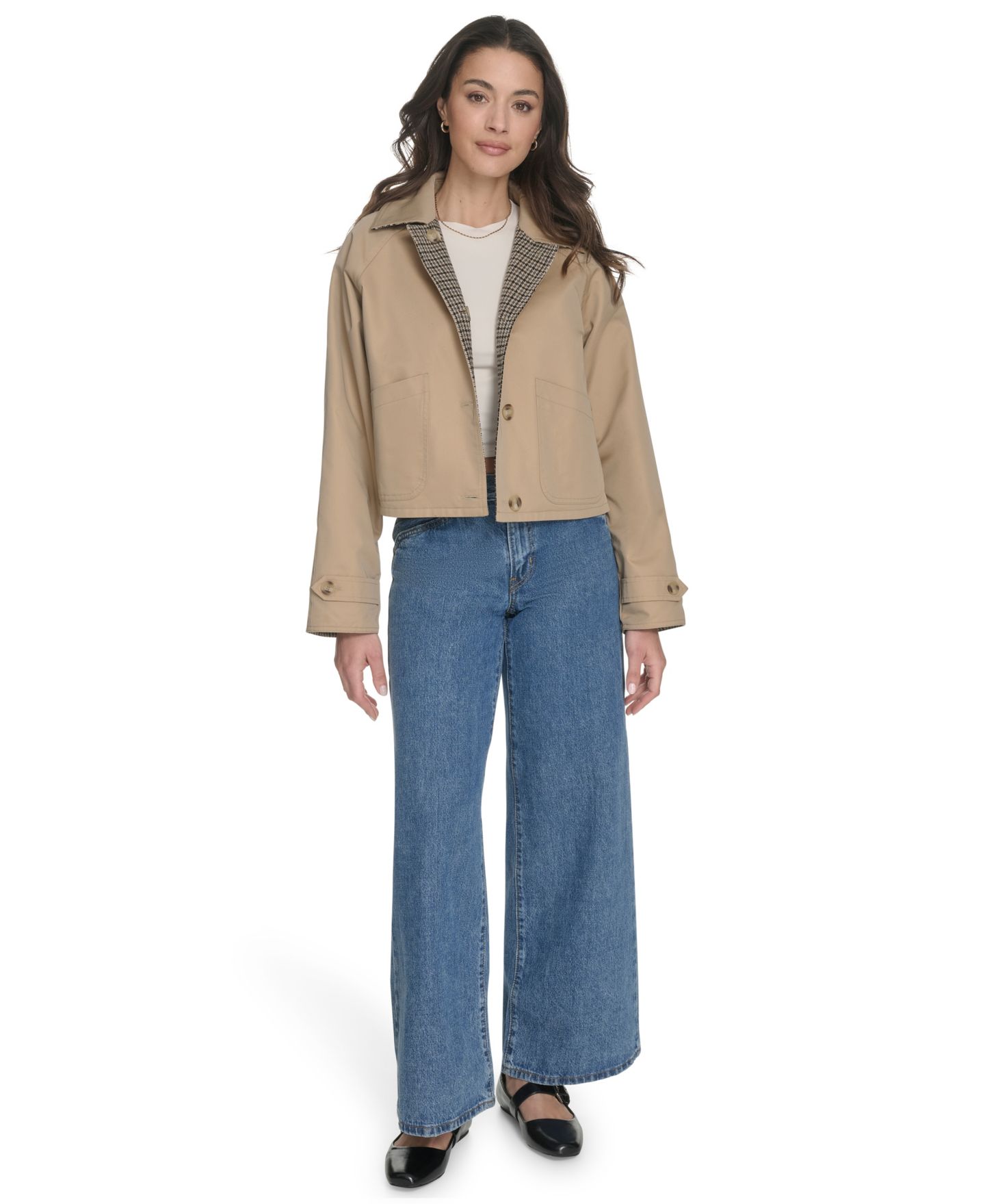 Женская куртка Levi's Reversible Trench, цвет: Хаки — фото 2