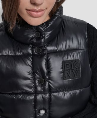Women's Quilted Mock Neck Puffer Vest Jacket