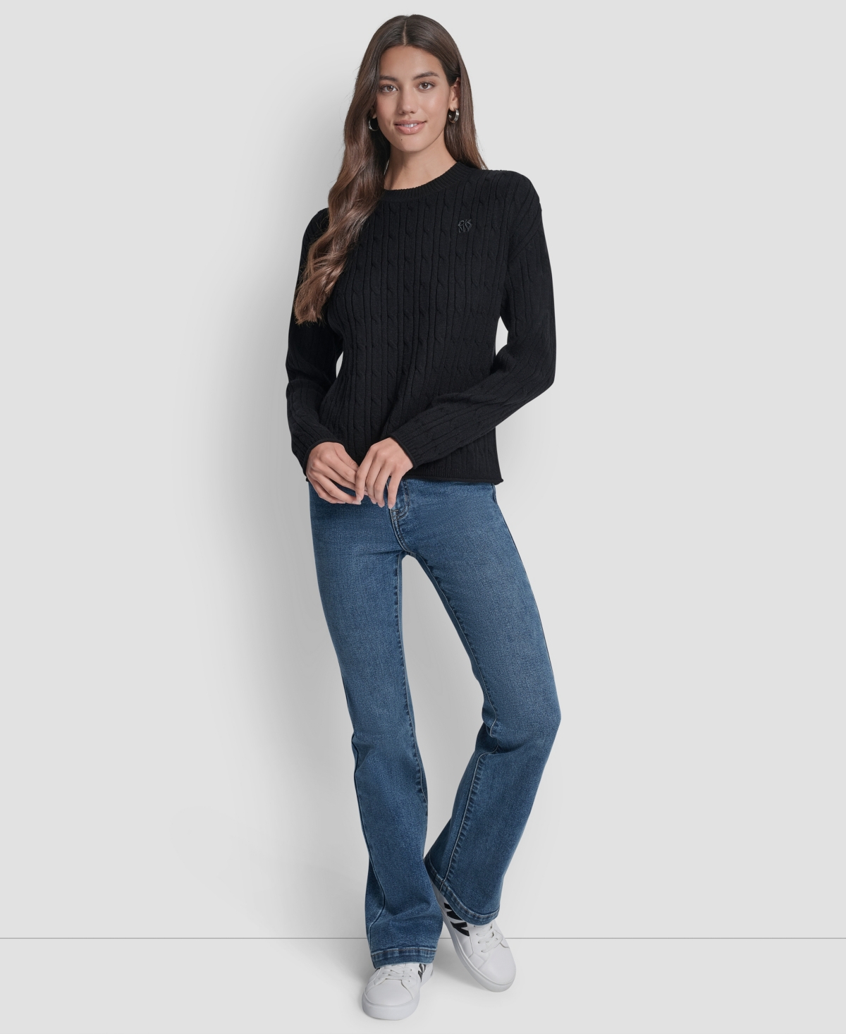 Dkny Jeans Women's Crewneck Sweater In Black