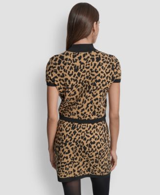 Women's Animal Print Cropped Top