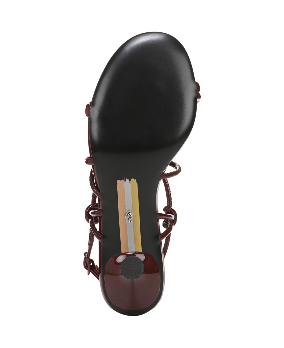 Sam Edelman Riana Strapy Heel Sandal French Merlot Patent Leather In Burgundy
