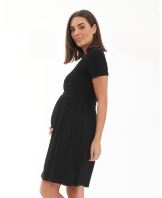 Maternity Ripe Rib Crop Top Nursing Dress