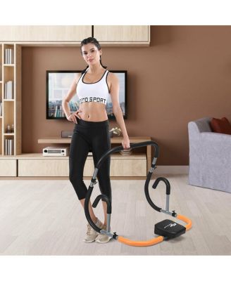 Ab Fitness Crunch Abdominal Exercise Workout Machine for Glider Roller & Pushup