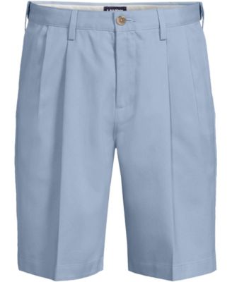 Men's No Iron 9" Pleated Front Chino Short