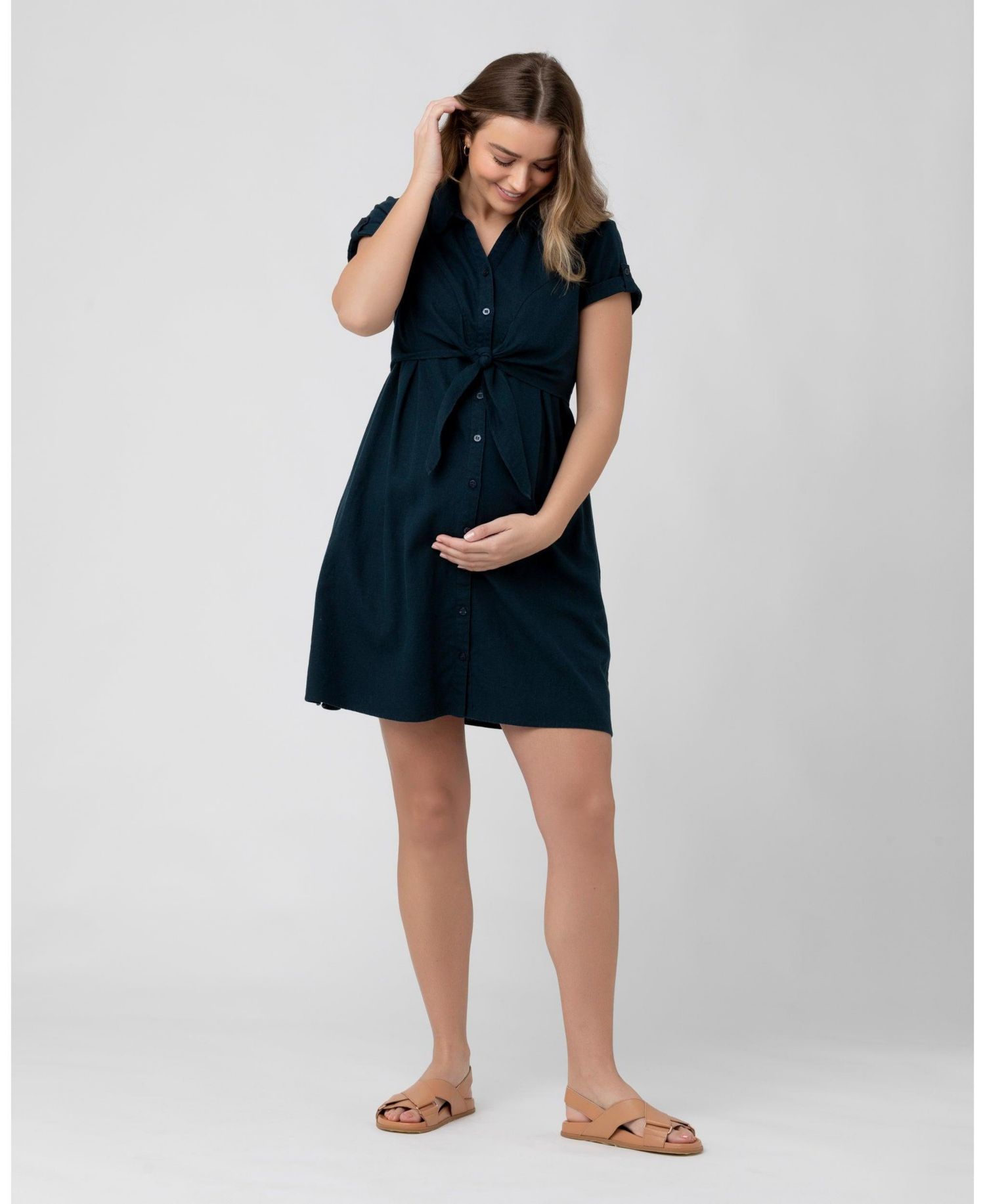 Maternity Ripe Colette Tie Up Nursing Dress