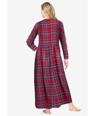 Only Necessities Plus Size Flannel Plaid Lounger