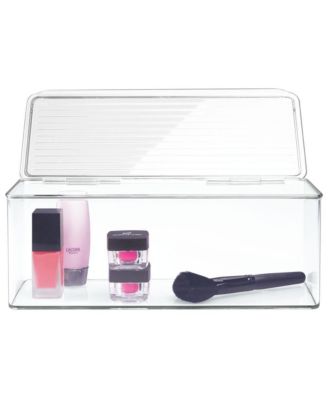 Stackable Hinged-Lid Storage Box - Clear