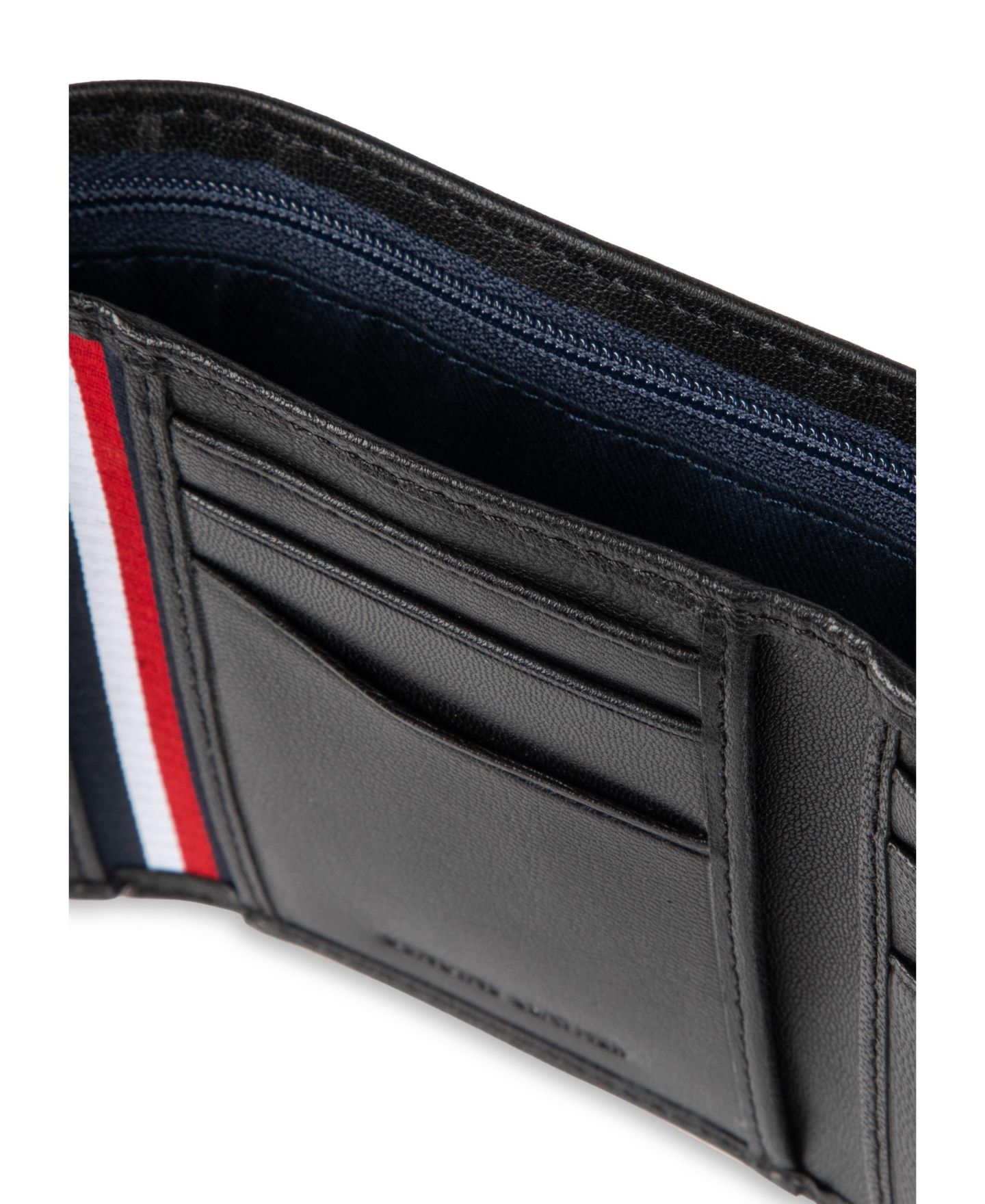Мужской кошелёк Tommy Hilfiger тройного сложения со скрытой молнией, защита RFID — фото 4