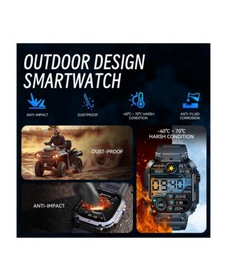 VASIP Smart Watches(Answer/Dial Calls) For Men With 1.96" HD Screen Remote Camera Control Music Playback Control Outdoor Sports Fitness Tracker For IOS And Android Phones