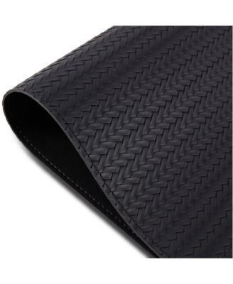 Hudson Reversible Premium Faux Leather 12" x 18" Rectangular Placemats Set of 4