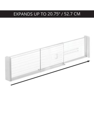 Plastic Adjustable Drawer Dividers - Set of 2 - Clear