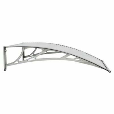 Door Canopy Grey, Transparent Polycarbonate, ABS, Aluminum