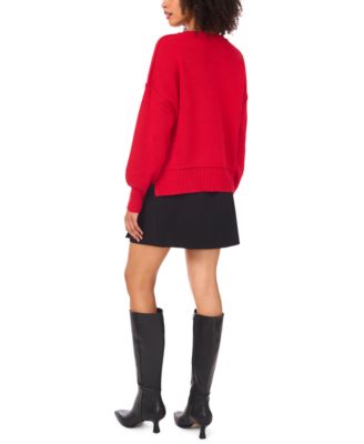 Women's Long Sleeve Drop Shoulder Sweater