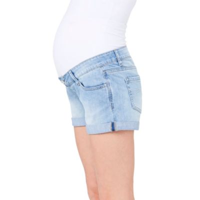Maternity Denim Shorty Shorts