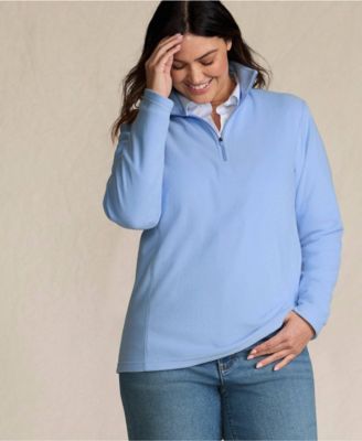 Plus Size Anyweather Fleece Quarter Zip Pullover