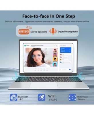 Gaming Laptop, 15.6 Inch Laptop Computer, Laptops 16GB RAM 1TB SSD, 12th Gen N95 Processor (Up to 3.4GHz), Supports 180 Angle Opening Backlit Keyboard Fingerprint Unlock FHD IPS 19201080 MINI-HDMI