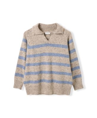 Women's Donegal Striped Polo Sweater