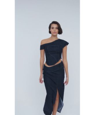 Women's Vonk Crop Denim Top - Stylish Jean Vest