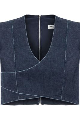 Women's Vonk Crop Denim Top - Stylish Jean Vest