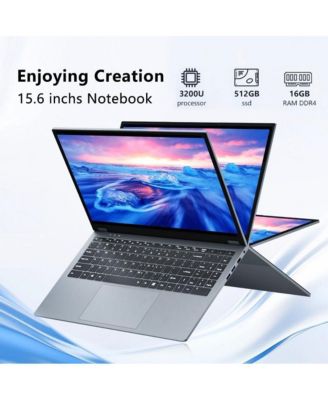 2 in 1 Laptop Computer,Touchscreen Laptop, 15.6 inch FHD 1920  1080 Display,16GB RAM 512GB SSD,AMD Ryzen R3-3200U, up to 3.5 GHz,AMD Radeon Graphics,WiFi 5,BT5.1