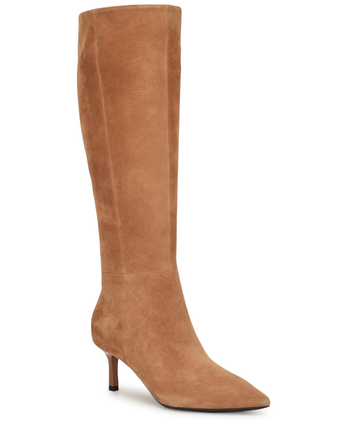 Nine West Womens Kimdee 9x9 Tall Stiletto Dress Boots Regular Wide Calf In Brown