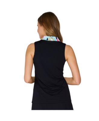 G Lifestyle Color Contrast Sleeveless Polo