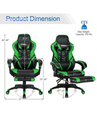 Office Computer Desk Chair Gaming Chair Adjustable Swivel w/Footrest