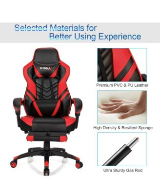 Office Computer Desk Chair Gaming Chair Adjustable Swivel w/Footrest