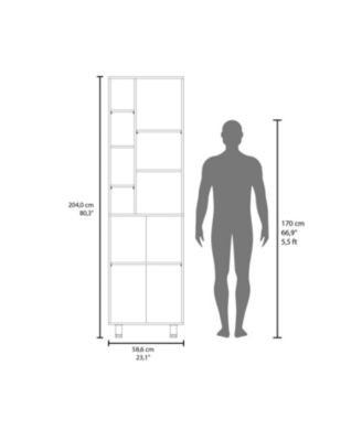 Florence Kitchen Pantry, Multiple Open and Closed Shelves, Modern Design, White