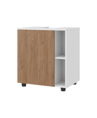 Parade 1-Door 5-Compartment Under Pedestal Sink Cabinet with Melamine Finish