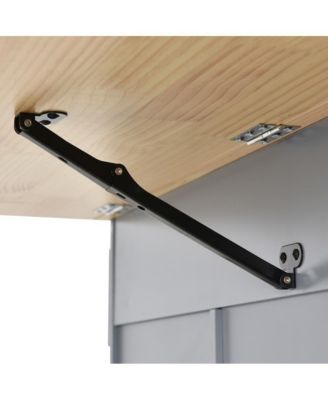 52.7" Rolling Kitchen Island with Drop Leaf, Solid Wood Top, Storage Cabinet & Drawers, Mobile Kitchen Cart