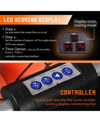 Dual LED Electronic Shot Basketball Arcade Game with 8 Game Modes 4 Balls Foldable